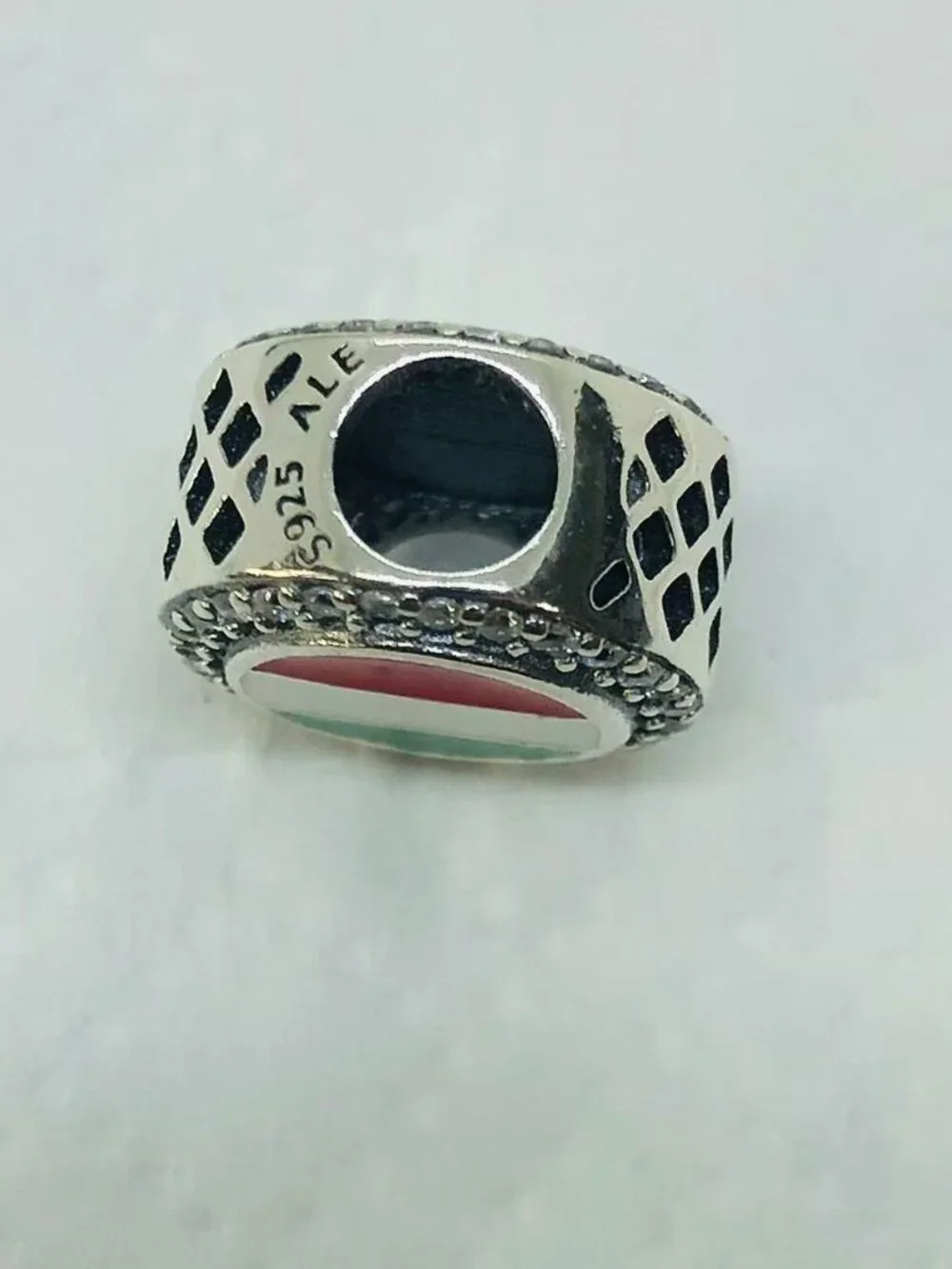 ✨ ✨Pandora Italy Flag Exclusive Charm Bead S925 Sterling Silver Jewelry